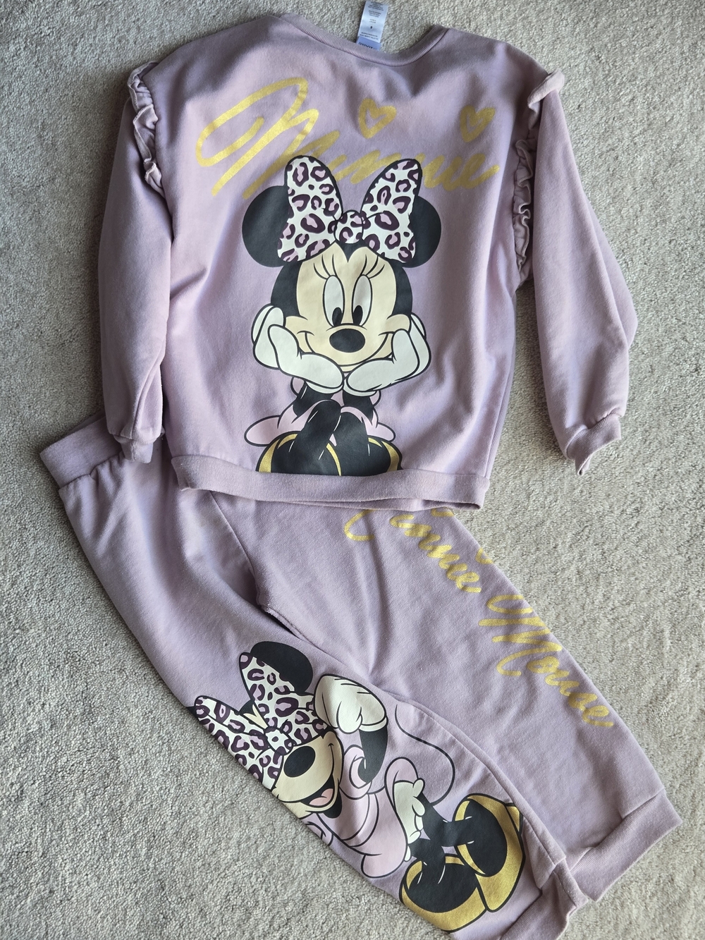 Minnie Mouse Pink Kids Sweatsuit  Set Sweatshirt And Pants